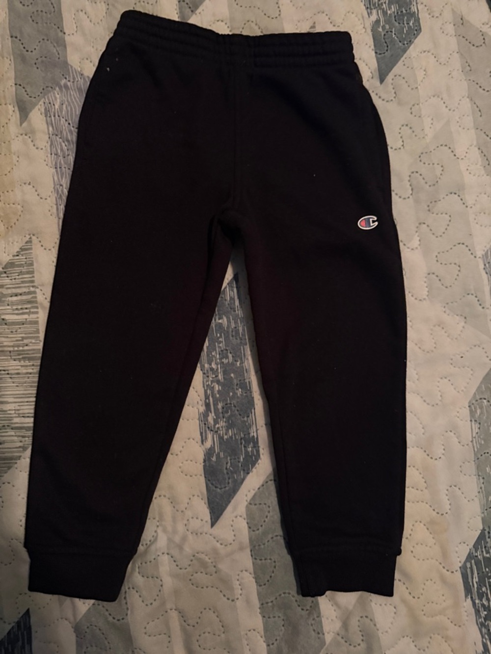 Champion Kids Black Jogger Sweatpants with Icon Logo